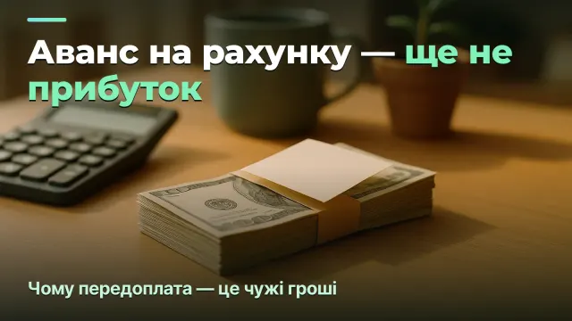 Аванс клієнта — це не ваш прибуток