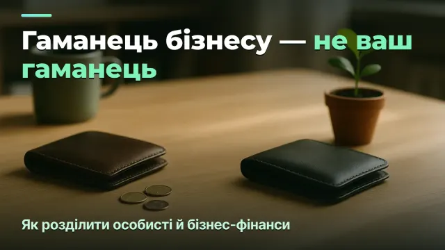 Особисті й бізнес-фінанси власника: як розділити