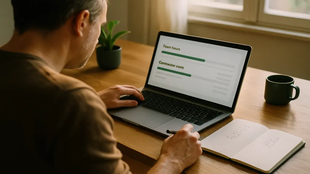 Adding team hours, contractors and overhead into the cost of a client