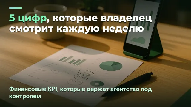 Финансовые KPI агентства: 5 цифр, которые смотреть каждую неделю
