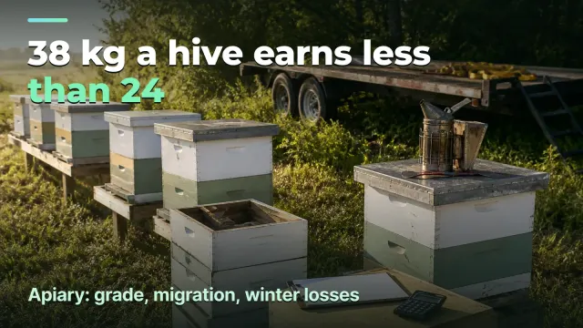 Apiary: 38 kg a hive earns less than 24