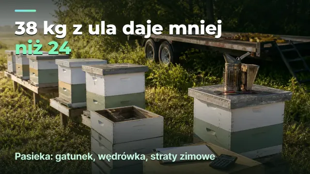Pasieka: 38 kg z ula daje mniej niż 24