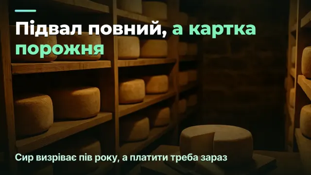 Крафтова сироварня: собівартість партії, визрівання і гроші, заморожені в підвалі