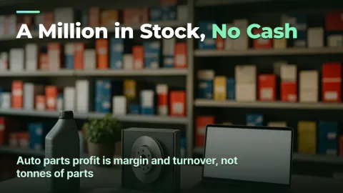 Auto Parts Store: Margin by Product Group and Stock Turnover