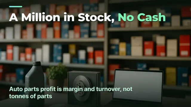 Auto Parts Store: Margin by Product Group and Stock Turnover