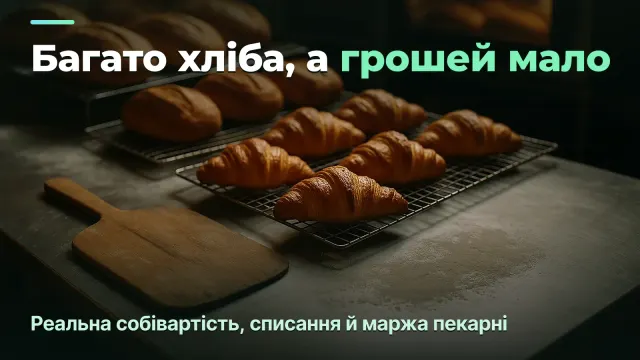 Чому пекарня продає багато хліба, а заробляє мало: реальна собівартість, списання й маржа