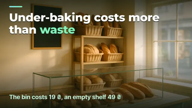 Waste in a bakery: what under-baking really costs