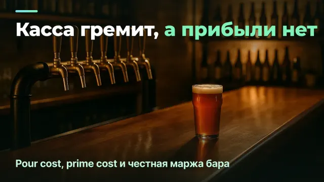 Бар и паб: pour cost, prime cost и почему выручка есть, а прибыли нет