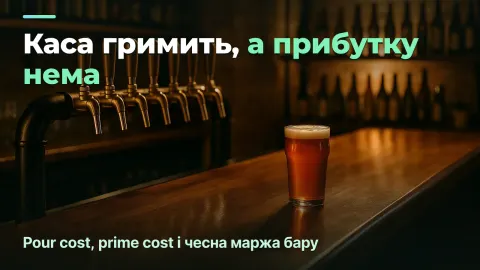 Бар і паб: pour cost, prime cost і чому виручка є, а прибутку нема