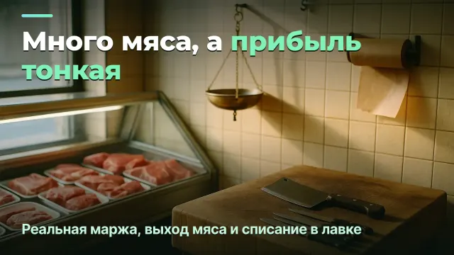 Мясная лавка: реальная маржа, выход мяса и списание