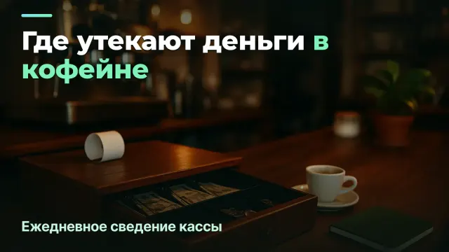 Где утекают деньги в кофейне: ежедневное сведение кассы, которое это ловит