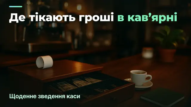 Де тікають гроші в кавʼярні: щоденне зведення каси, що це ловить