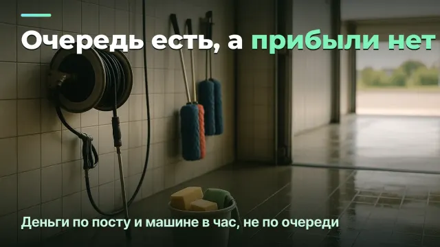 Прибыль автомойки: по посту и пропускной способности, а не по очереди