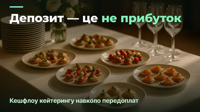 Депозит — це не прибуток: як керувати кешфлоу кейтерингу навколо передоплат
