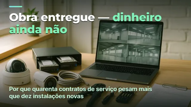 Videomonitoramento: a obra foi entregue, mas quem traz dinheiro é o contrato