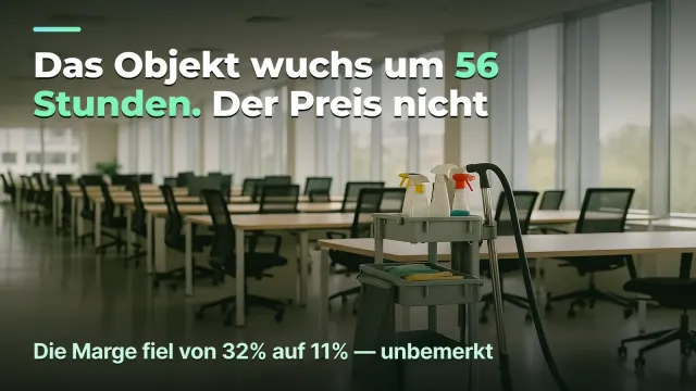 Kosten je Arbeitsstunde in der Gebäudereinigung: wohin die Marge geht