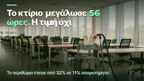 Κόστος ανθρωποώρας στον καθαρισμό: πού πάει το περιθώριο