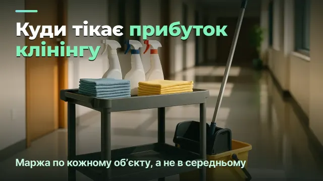Клінінгова компанія: маржа по обʼєкту й куди тікає прибуток