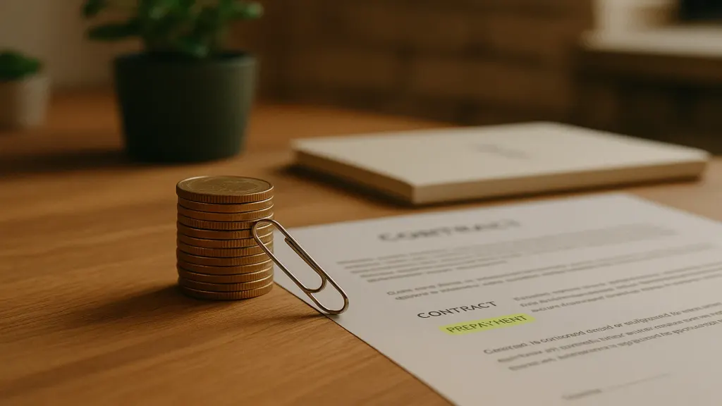 A prepayment shrinks the money that can get stuck