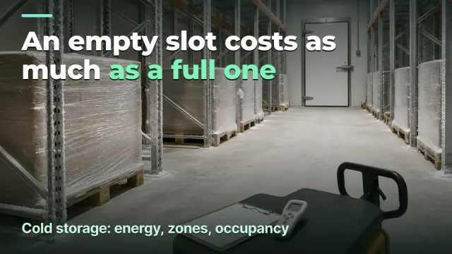 Cold storage: an empty slot costs the same