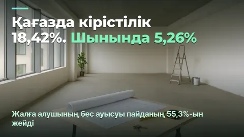 Кірістілік қағазда 18,42%, шынында 5,26%