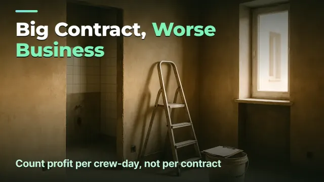 Construction Profitability: Count It Per Crew-Day, Not Per Contract