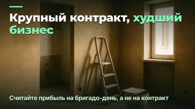 Прибыльность в строительстве: считайте на бригадо-день, а не на контракт