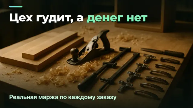Мастерская мебели на заказ: реальная маржа по заказу, а не по загрузке цеха