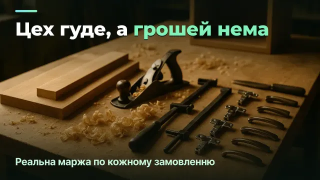 Майстерня меблів на замовлення: реальна маржа по замовленню, а не по завантаженості цеху