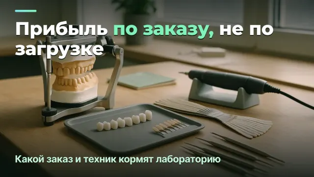 Зуботехническая лаборатория: прибыль по заказу и по технику, а не по загруженности