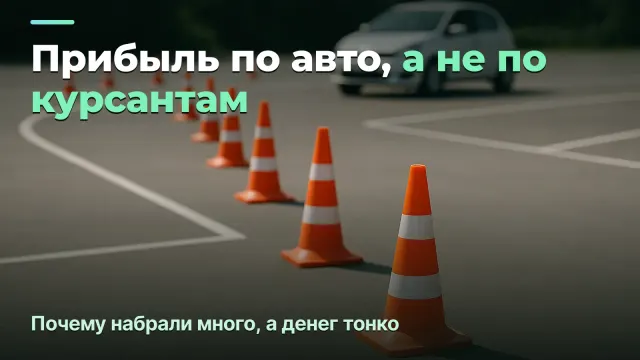 Автошкола: прибыль по инструктору и авто, а не по курсантам