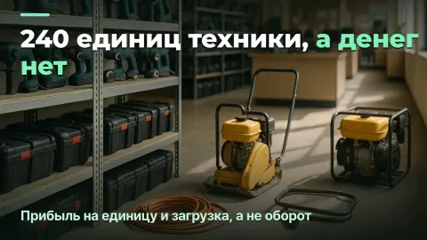 Прокат инструмента и техники: прибыль на единицу и реальная загрузка