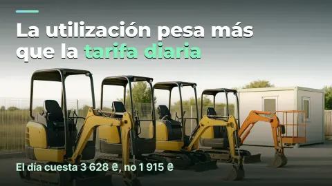 Alquiler de maquinaria: la utilización pesa más que la tarifa