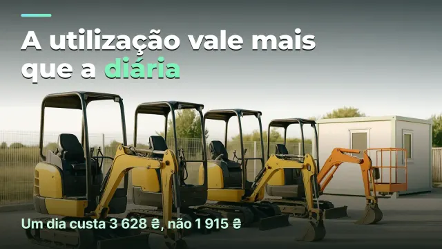 Locação de máquinas: utilização vale mais que a diária