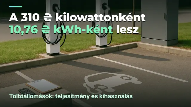 Töltőállomások: a teljesítménydíj eszi a marzsot
