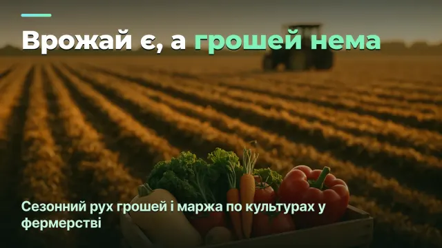 Врожай гарний, а вільних грошей нема: сезонний рух грошей і маржа по культурах