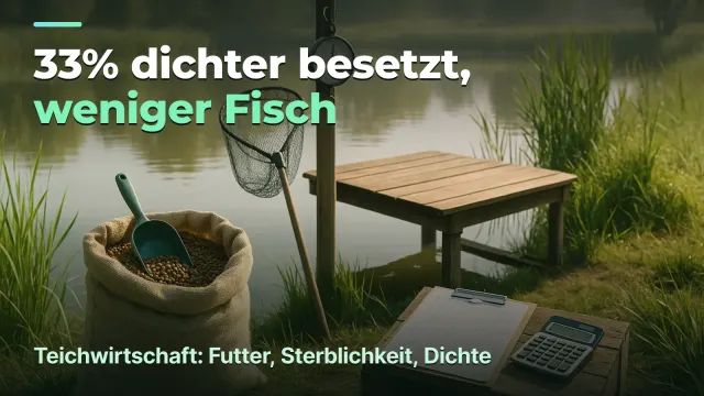 Teichwirtschaft: dichter besetzt, weniger Fisch