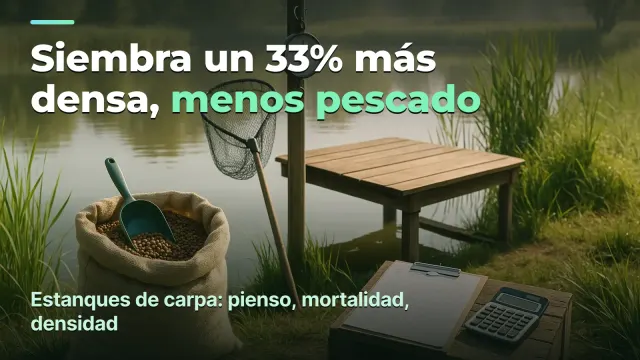 Estanques de carpa: más densidad, menos pescado