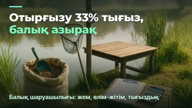 Балық шаруашылығы: тығыз отырғыздың — балық аз
