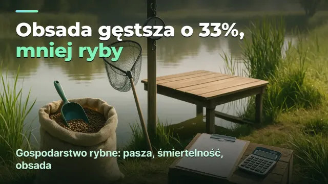 Gospodarstwo rybne: gęściej obsadził — mniej ryby