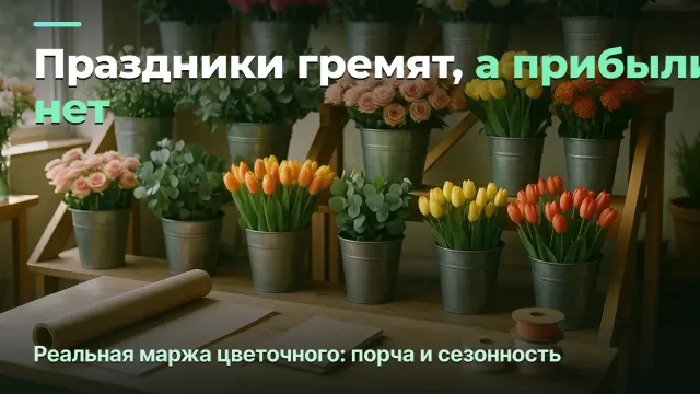 Цветочный магазин: реальная маржа с учётом порчи и сезонности