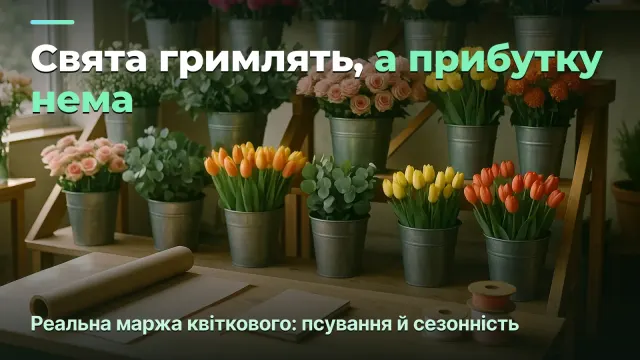 Квітковий магазин: реальна маржа з урахуванням псування й сезонності