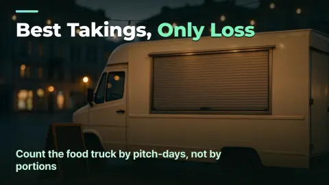 Food Truck Economics: Profit per Pitch-Day, Not per Portion