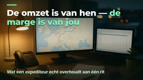 Expeditie: winst per rit, niet de omzet die er alleen doorheen stroomt