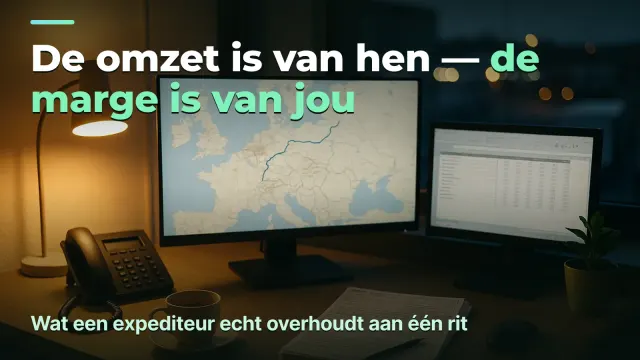 Expeditie: winst per rit, niet de omzet die er alleen doorheen stroomt