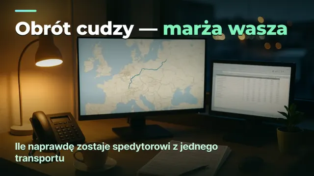 Spedycja: zysk z transportu, a nie obrót przechodzący przez konto
