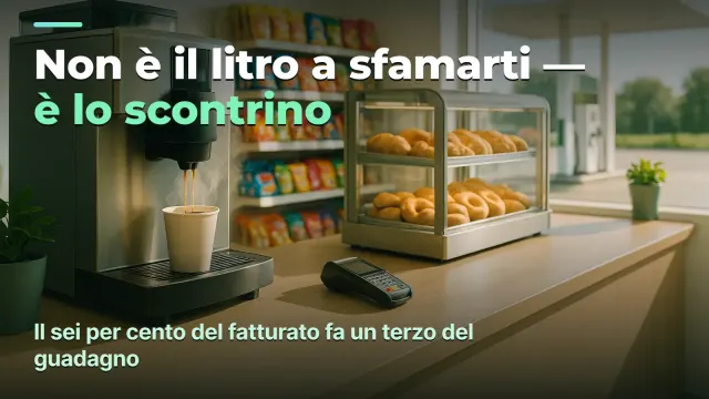 Distributori: guadagni sullo scontrino del market, non sul litro