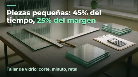Taller de vidrio: lo pequeño se come el 45% del tiempo