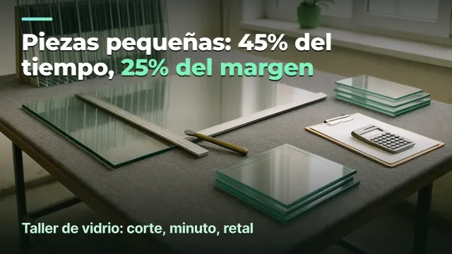 Taller de vidrio: lo pequeño se come el 45% del tiempo