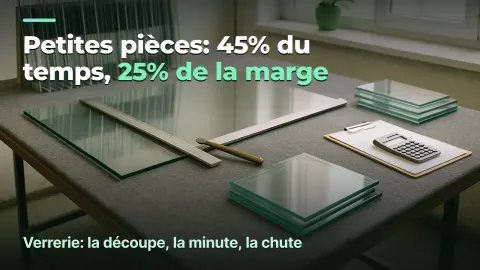 Atelier de verrerie : les petites pièces et 45% du temps